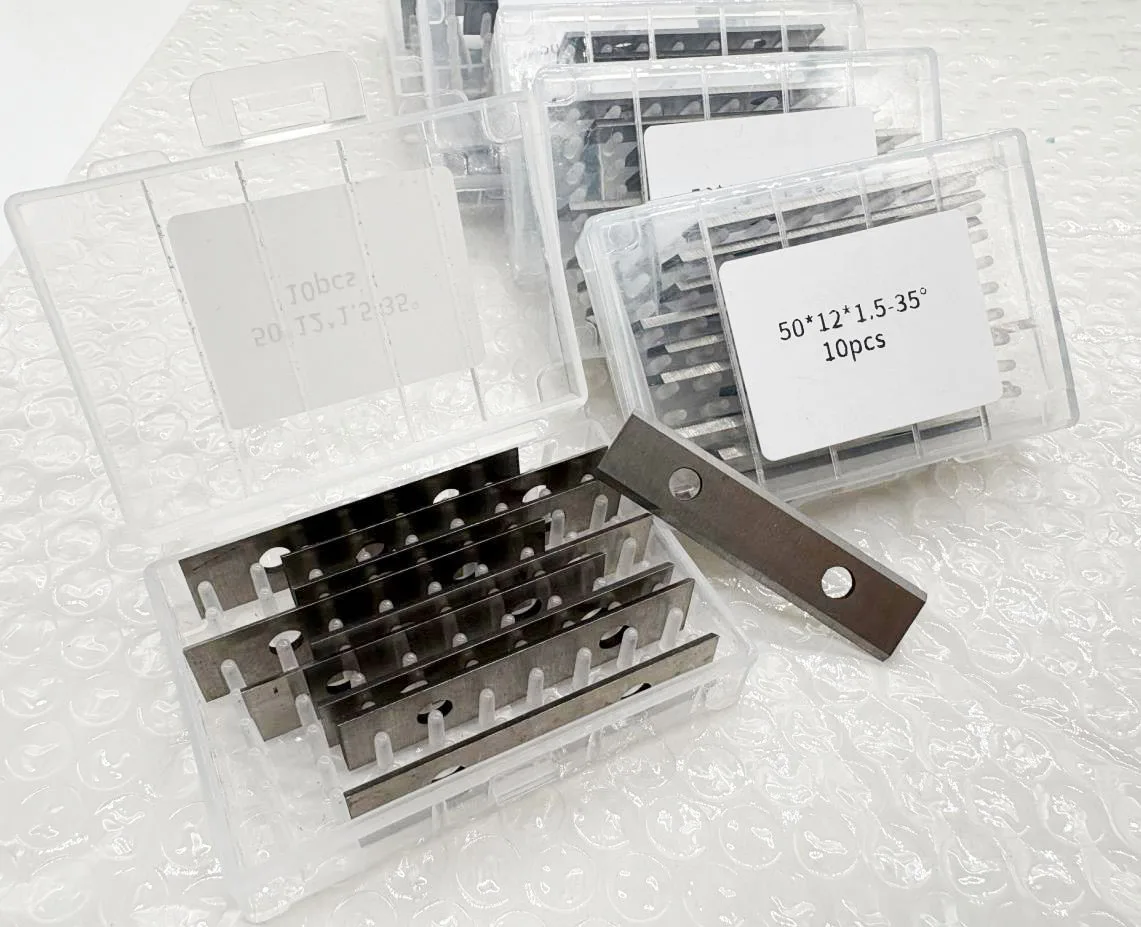 10pcs Solid Tungsten Carbide Square 50x 12 X1.5mm Carbide Inserts Cutter Blades Paint Scraper Blades Rectangle Double Edged