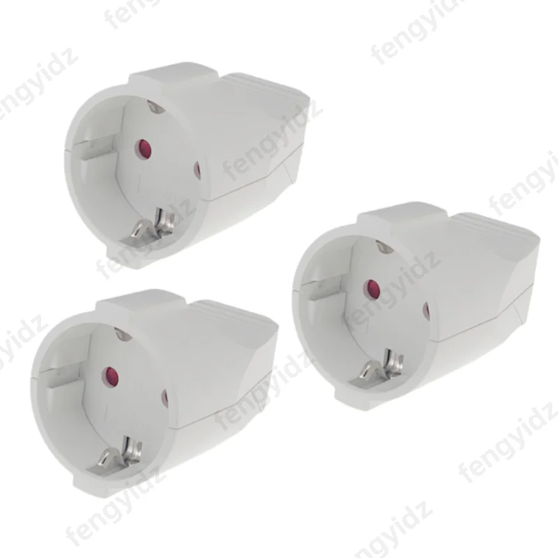 3 stücke EU Ersatz Wiederaufladbare AC Power Stecker Weibliche Steckdose Stecker Steckdose Für Power Verlängerung Kabel 250V 16A