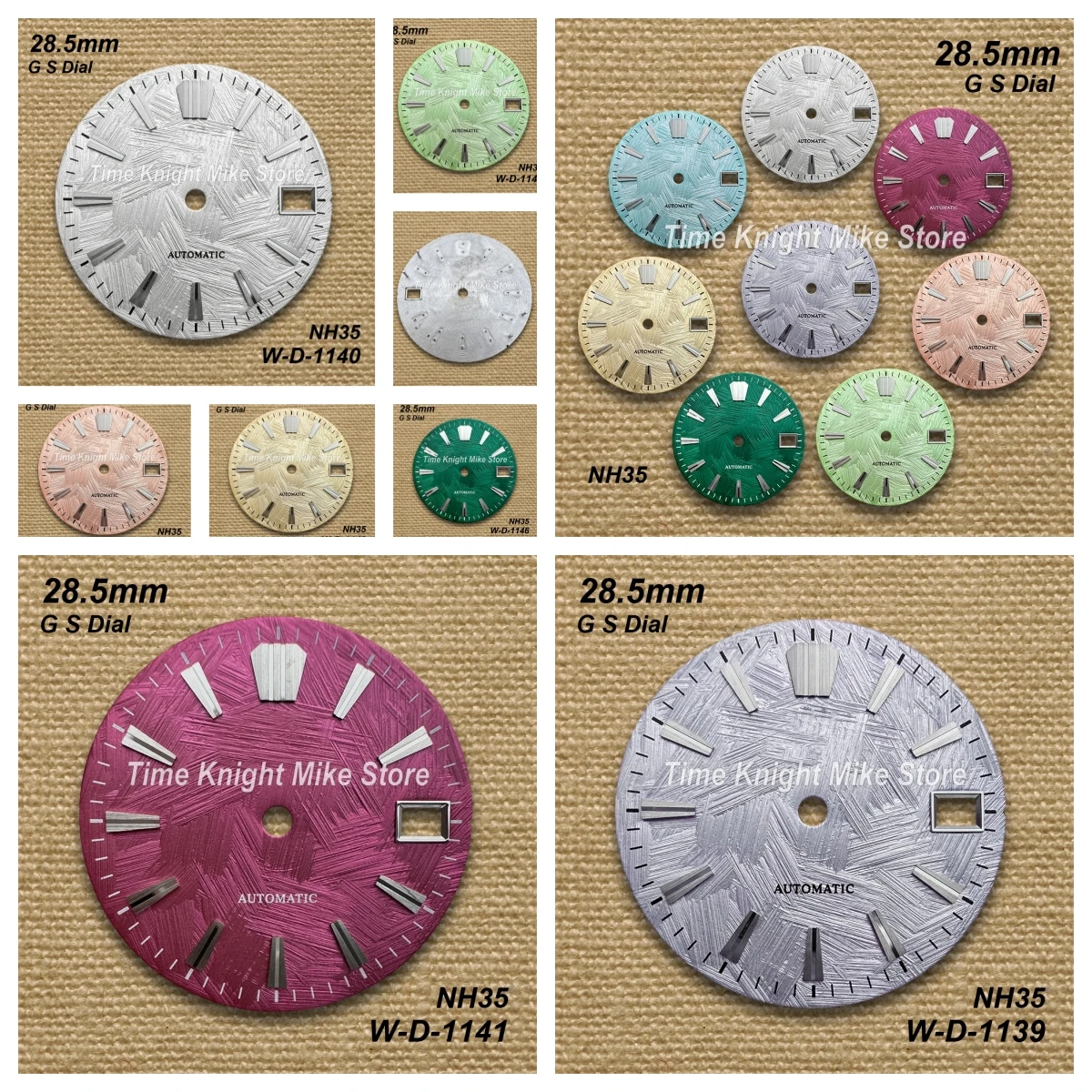

28.5mm G S Logo New Style Brush Dial For NH35/NH36/4R/7S Movement No Luminous High Quality Watch Modification Accessories