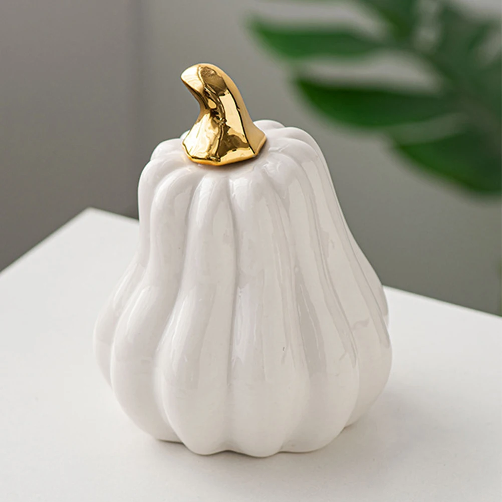 

Ceramic Pumpkin Ornaments Halloween Figurine Home Decor Decoration Ceramics Table