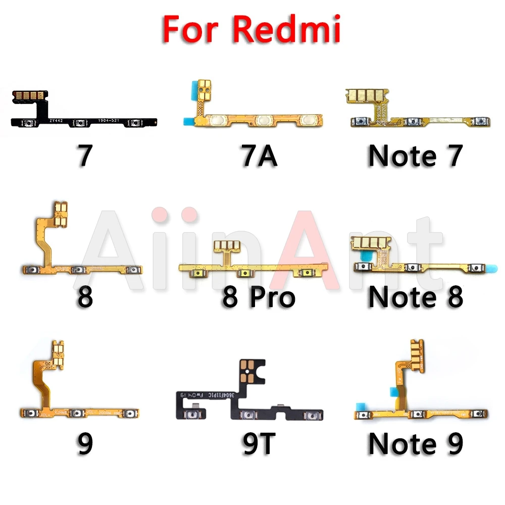 

Aiinant Button Mute key Switch On Off Volume Power Flex Cable For Xiaomi Redmi Note 7 8 9 7A 8A 9A 8T 9T K20 Pro Plus Lite