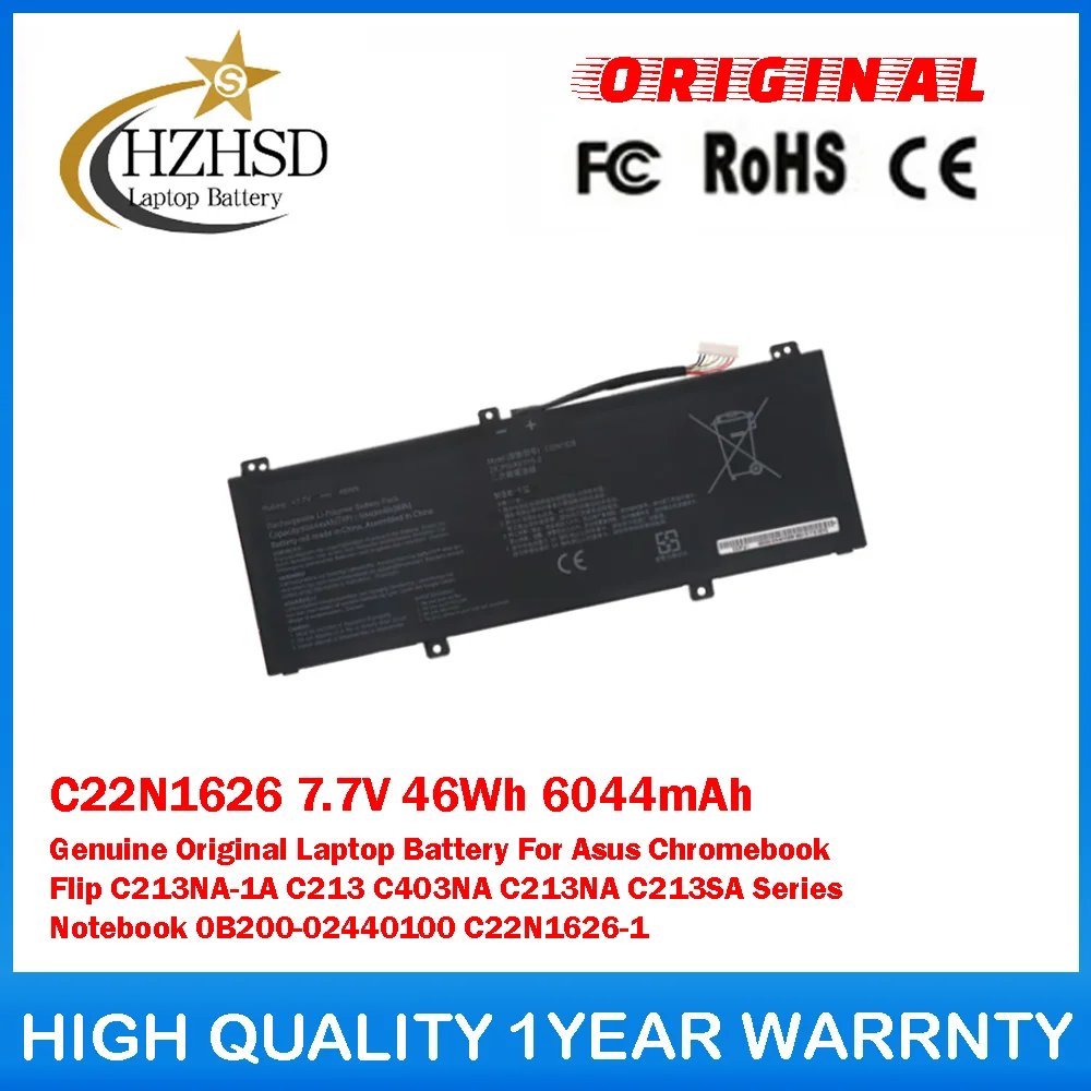 

C22N1626 7.7V 46Wh 6044mAh Genuine Original Laptop Battery For Asus Chromebook Flip C213NA-1A C213 C403NA C213NA C213SA Series