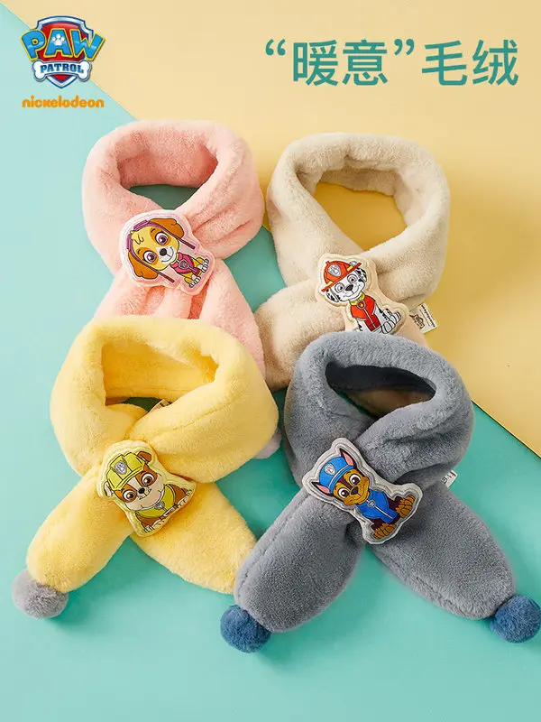 High Quality 2024 New Original Paw Patrol Winter Scarf Glove Anime Toy Action Figure Doll Juguetes Children Birthday gift