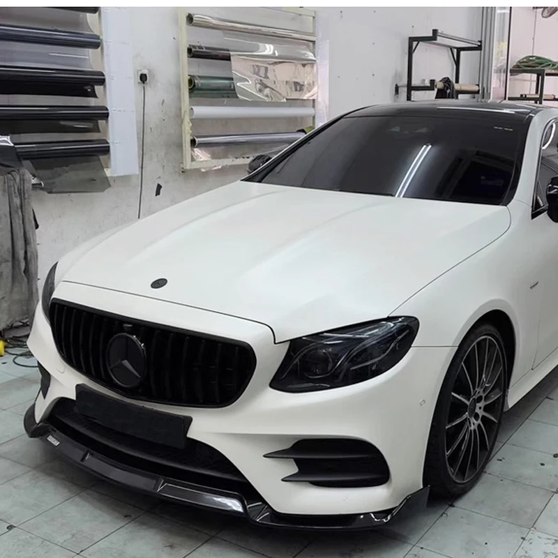 High-end Custom Body Kit For Old-to-New ConversionB Style W213 E300 E350 Carbon Fiber Front Lip For E-Class 2016-2022