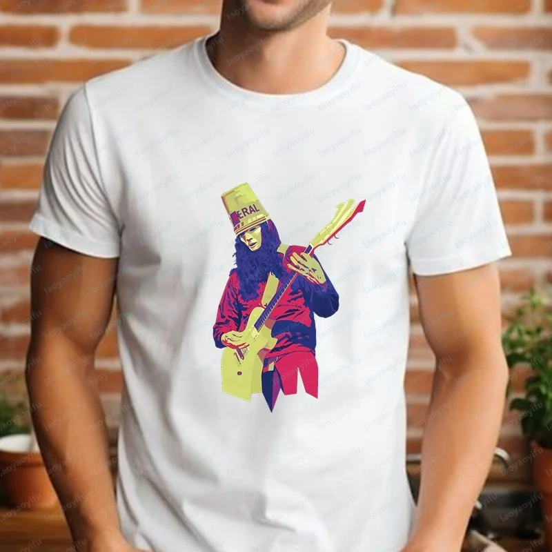 Electric Guitarist Buckethead's Trendy Short-sleeved Men's and Women's All-purpose Round-neck Comfortable T-shirt