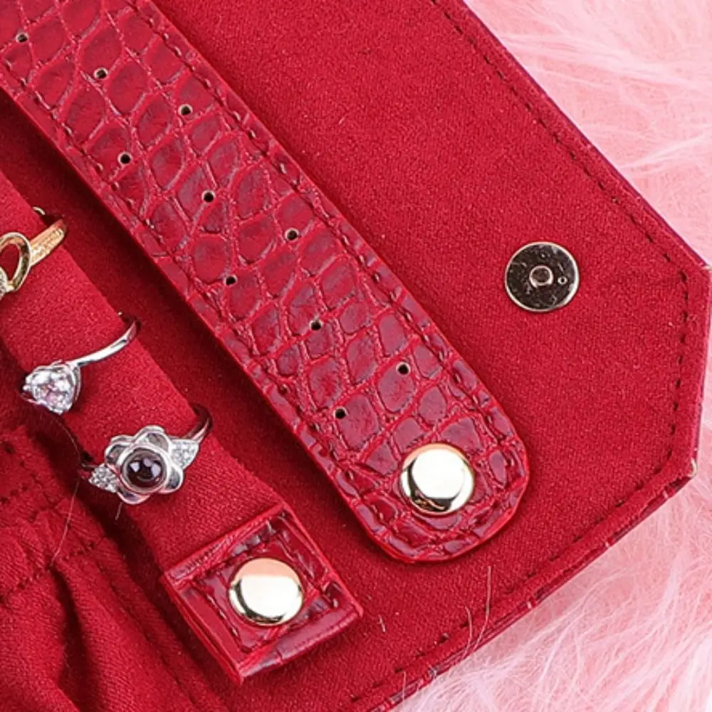 

Alligator Pattern Leather Jewelry Case Detachable Large Capacity Travel Jewelry Organizer Ring Earrings Necklace