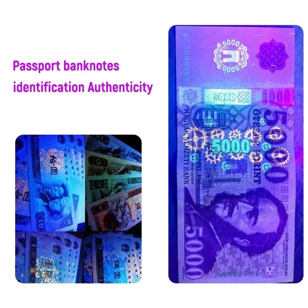 Linterna UV de 395nm, antorcha ultravioleta con Clip para bolígrafo, luz violeta portátil, Detector de escorpión y orina de mascotas, lámpara UV, utiliza baterías AAA