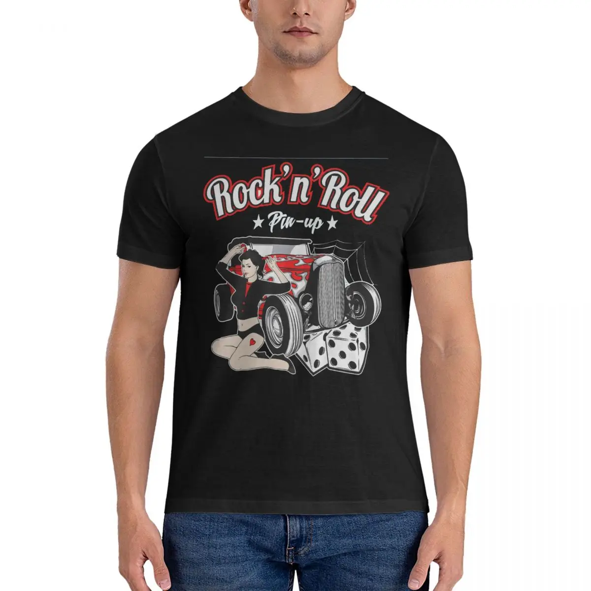 Men T-Shirts Rockabilly Pin Up Girl 50s Sock Hop Party Rock And Roll Hot Rod Vintage Rockabilly Rock and Roll 14 T Shirts