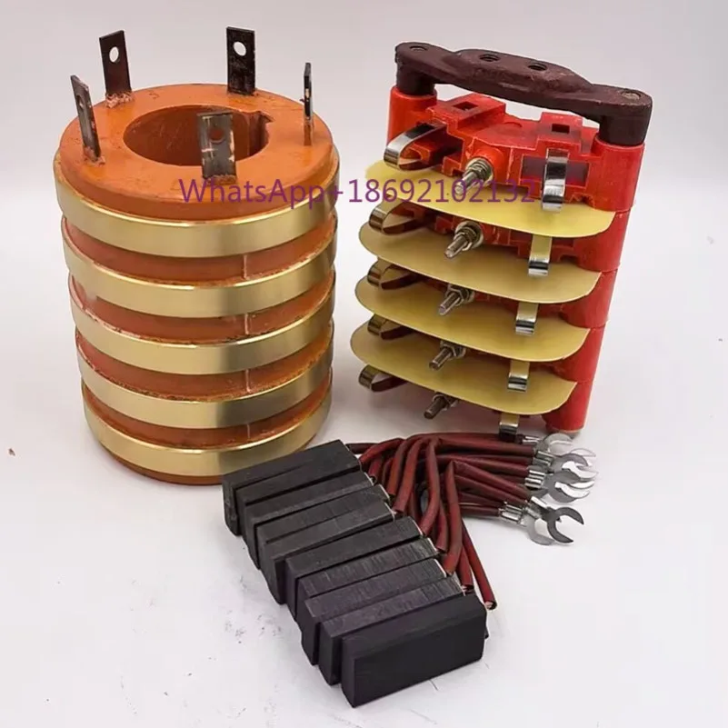 Five-ring 5-way Collector Ring Copper Ring Conductive Slip Ring Inner Diameter 50 55 60 65 Outer Diameter 110 Height 135MM