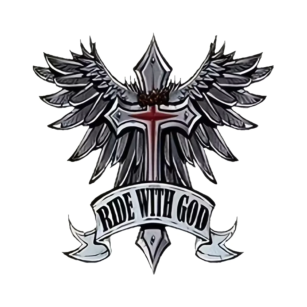 God's Wings Self-Adhesive Vinyl Decal, Used for Car Windows, Bumper, Laptops, Waterproof Exterior Car Accessories
