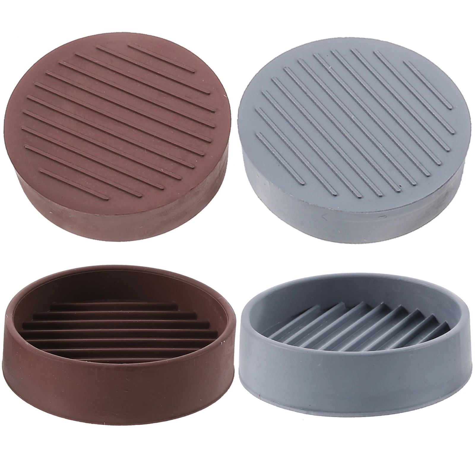 

4 Pcs Furniture Castor Pads Round Small Coasters Grip Sofas Caster Cups for Hardwood Floors Rubber