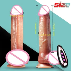 Dildo Vibrator Adult  Realistic Penis Silicone Suction Cup with Thrust Mode with Rotation Remote Control Sex Toys For Women