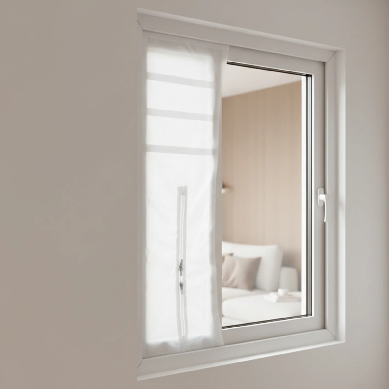 Portable Air Conditioner Window Seal Cloth Portable Air Conditioner Window Kit Sealing Curtain with Zipper White No Drilling