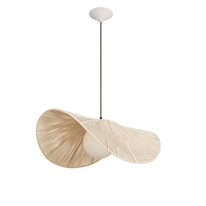 Imagem -06 - Japonês Wabi Sabi Pendant Light Nordic Rattan Pendant Light para Sala de Estar Quarto e Hotel Lâmpada de Vime Pendurada