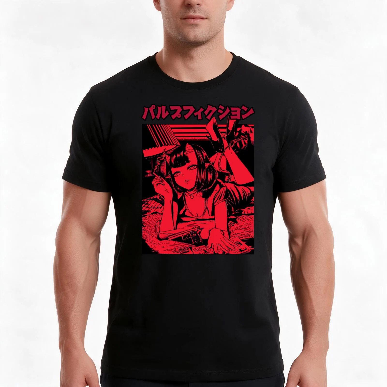 Meru The Succubus T-Shirt Summer Casual Cotton Tee Oversized Streetwear Tops Vintage Graphic Print Loose Fit Short Sleeve