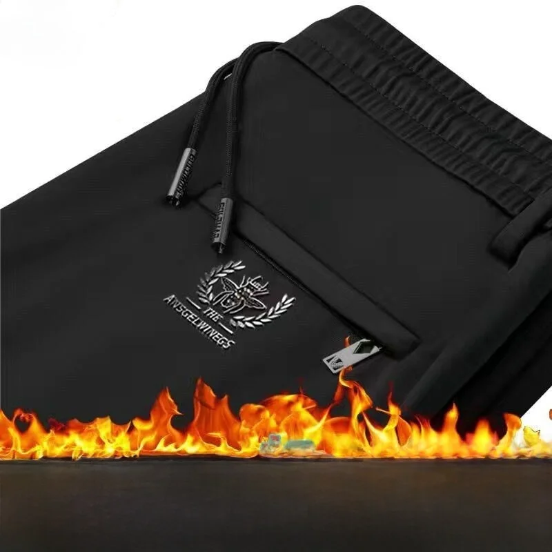 بنطال رجالي كاجوال فضفاض مستقيم الساق مبطن من Fce ملابس خارجية كورية للخريف والشتاء ملابس خروج حضرية عصرية #5