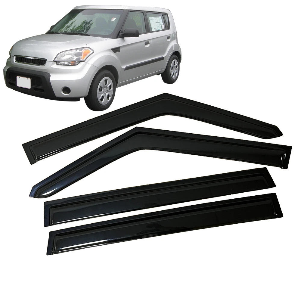 Window Visor for KIA SOUL AM 2009 2010 2011 2012 2013 Wind Deflectors Rain Guards Door Visor Vent Shades Ventvisor Sun Rain Vent