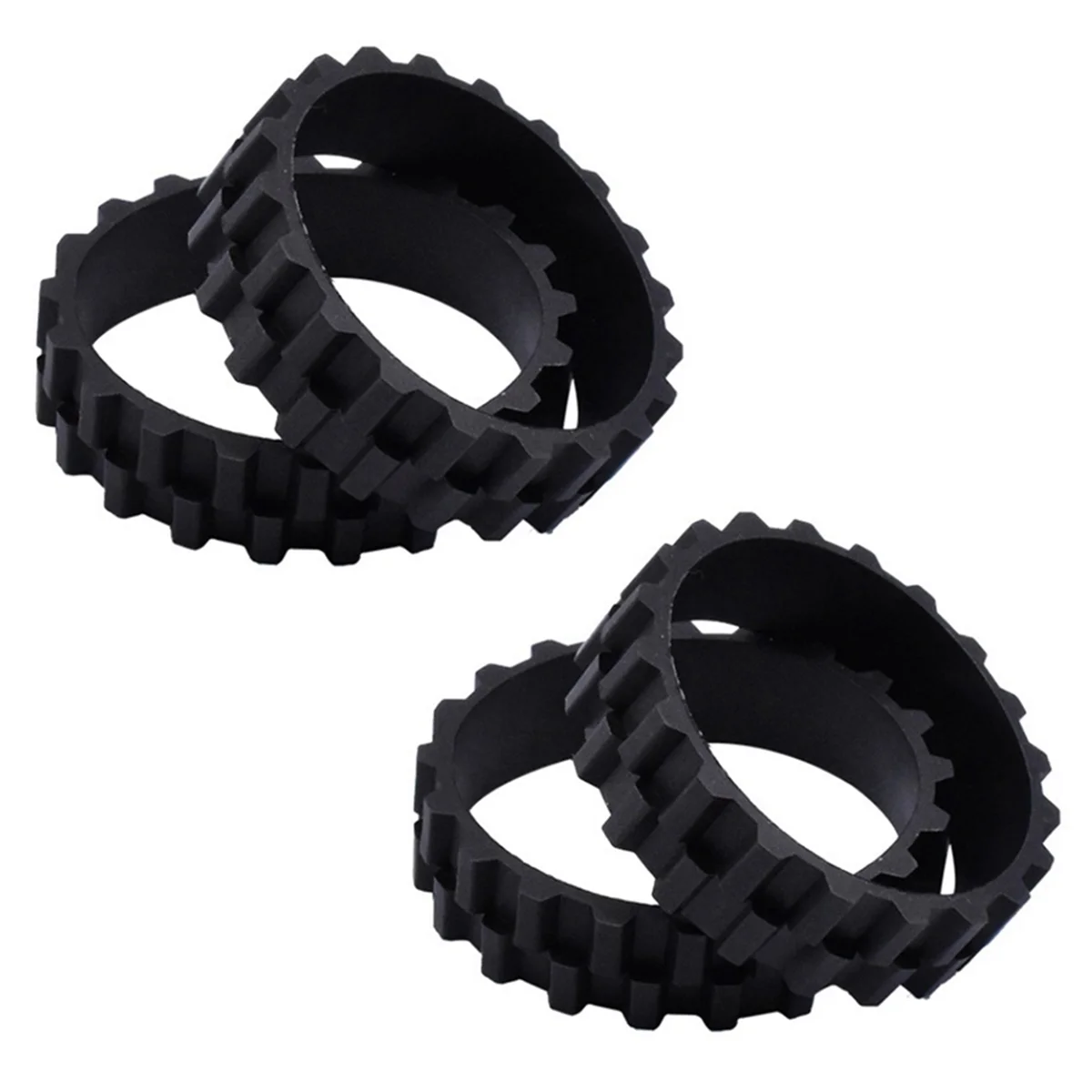 ผิวยางล้อ4ชิ้นสำหรับ Xiaomi Mijia 1C/2C/ชุด S5 3C/T6/หุ่นยนต์ดูดฝุ่น T7ล้ออะไหล่ทดแทนกันลื่น