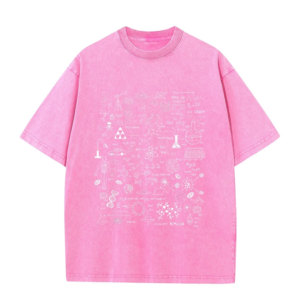 Science Physic Math Chemistry Biology Astronomy T-Shirt Funny Man T Shirt Oversize Herren Bekleidung Regular Fit Printed Tee