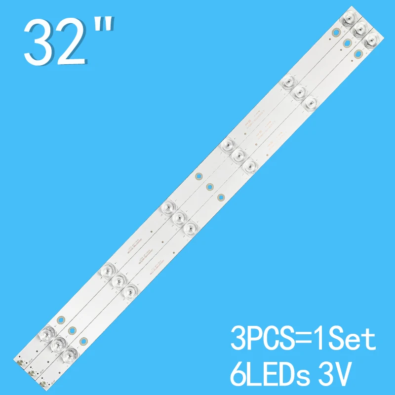 3PCS 6LEDs 3V 570mm For Sanyo 32 