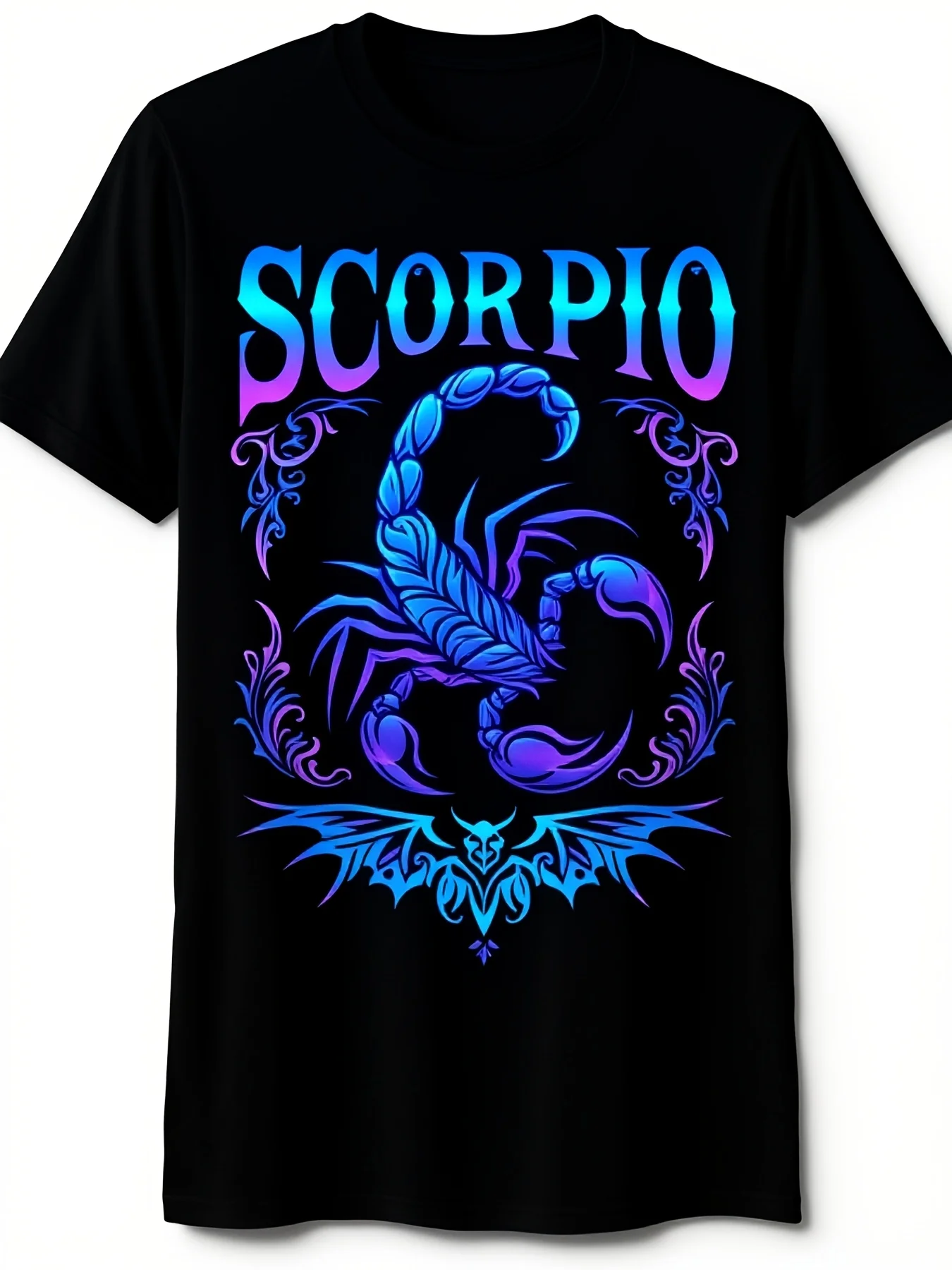 Men'S T-Shirt Scorpion Zodiac Sign Symbol Horoscope Scorpio T-Shirt 8 Retro Casual Short-Sleeved T-Shirt with Round Neck And Printed Pattern, Suitable for Daily Commuting And Outdoor Activities, Machine Washable