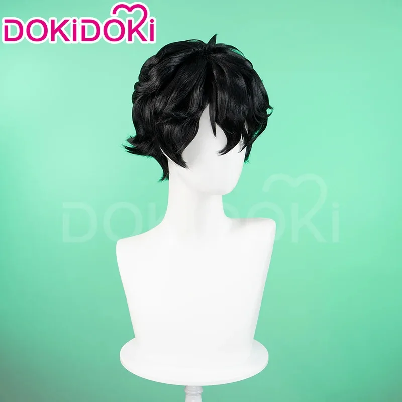 2025 ياماتو أنيمي قواطع الرياح DokiDoki الرجال 32 سنتيمتر أسود قصير الشعر ياماتو إندو تأثيري غطاء شعر مستعار مجاني