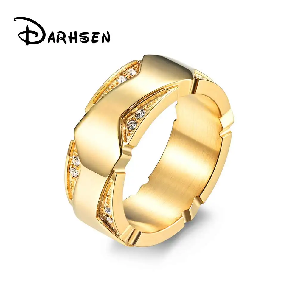 

Stainless Steel Male Men Gold Color Rotatable Rings Fashion Jewelry USA Size 7 8 9 10 11 12