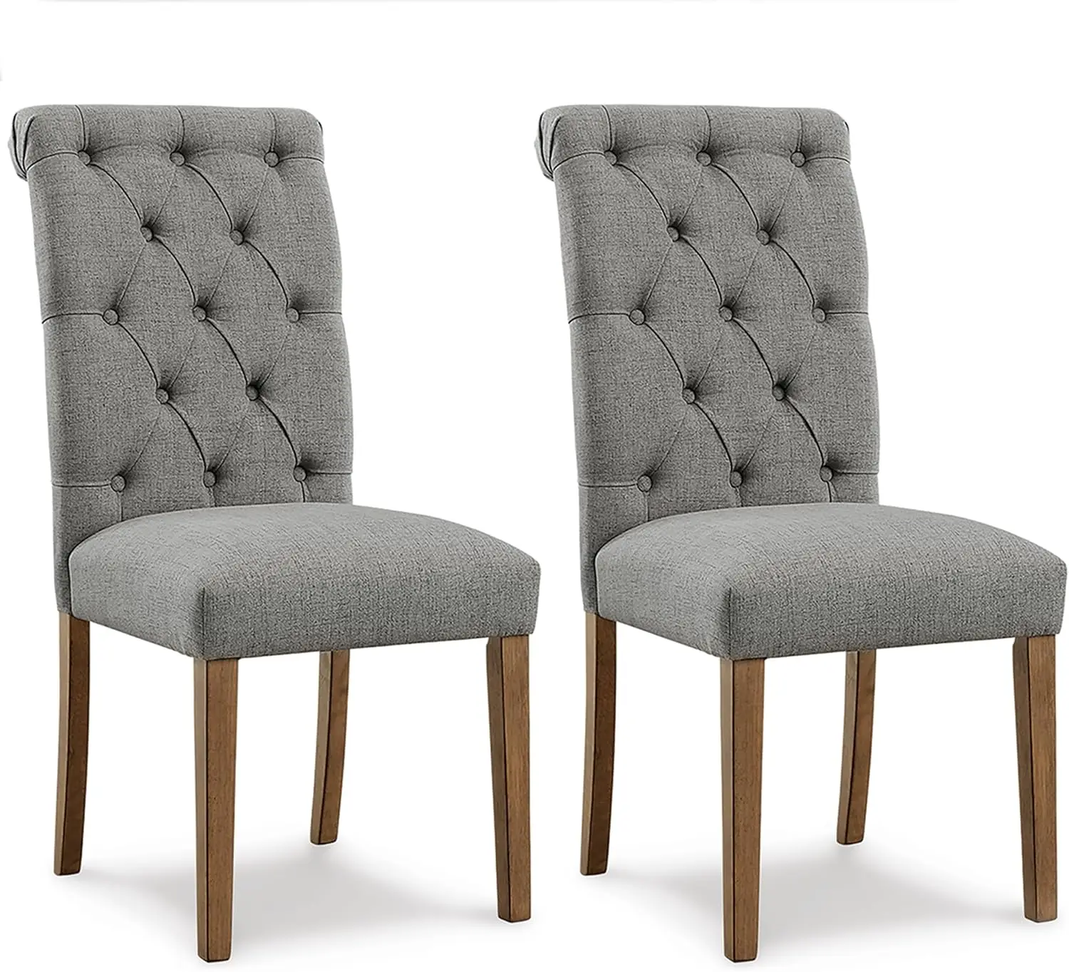 

Harvina French Country 19" Tufted Upholstered Dining Chair, 2 Count, Gray