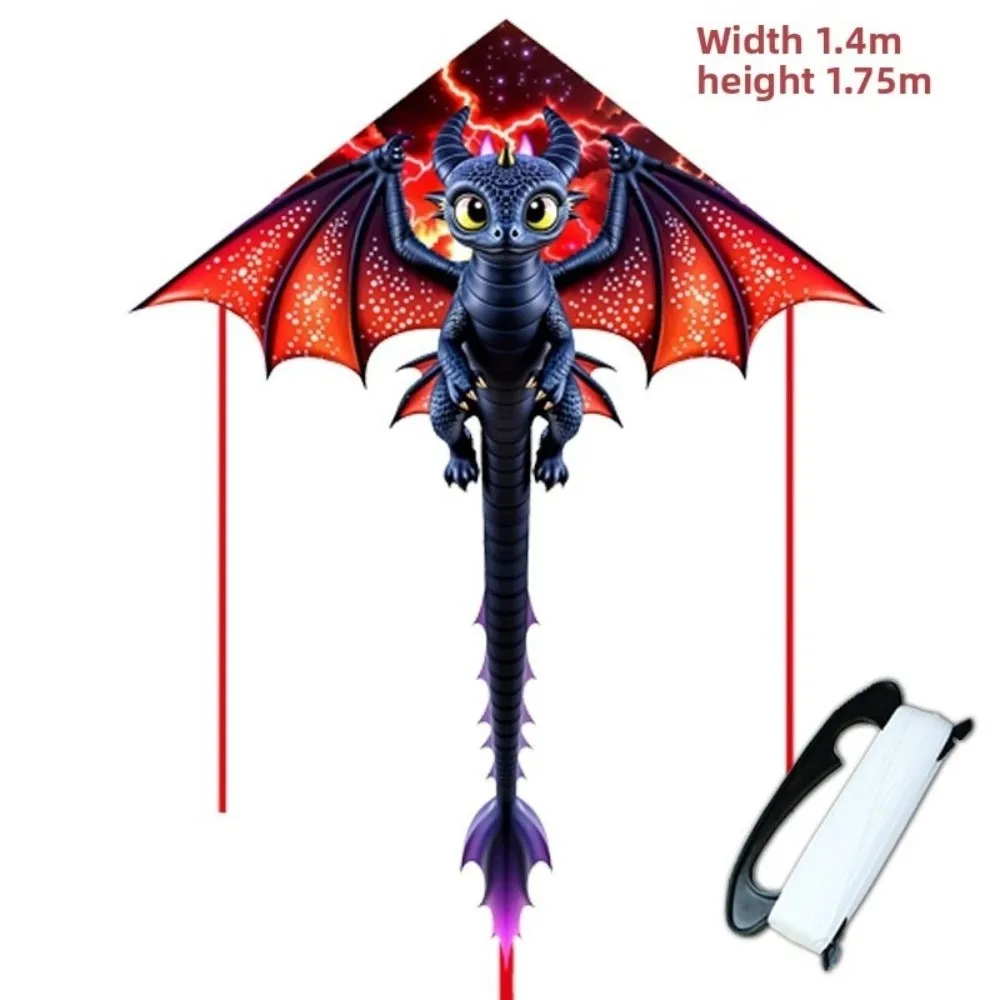 جديد سهل الطيران الكرتون التنين طائرة ورقية كبيرة التيروصور الأطفال طائرة ورقية Ripstop 100 متر طائرة ورقية خط في الهواء الطلق لعبة طائرة رحلات الأسرة