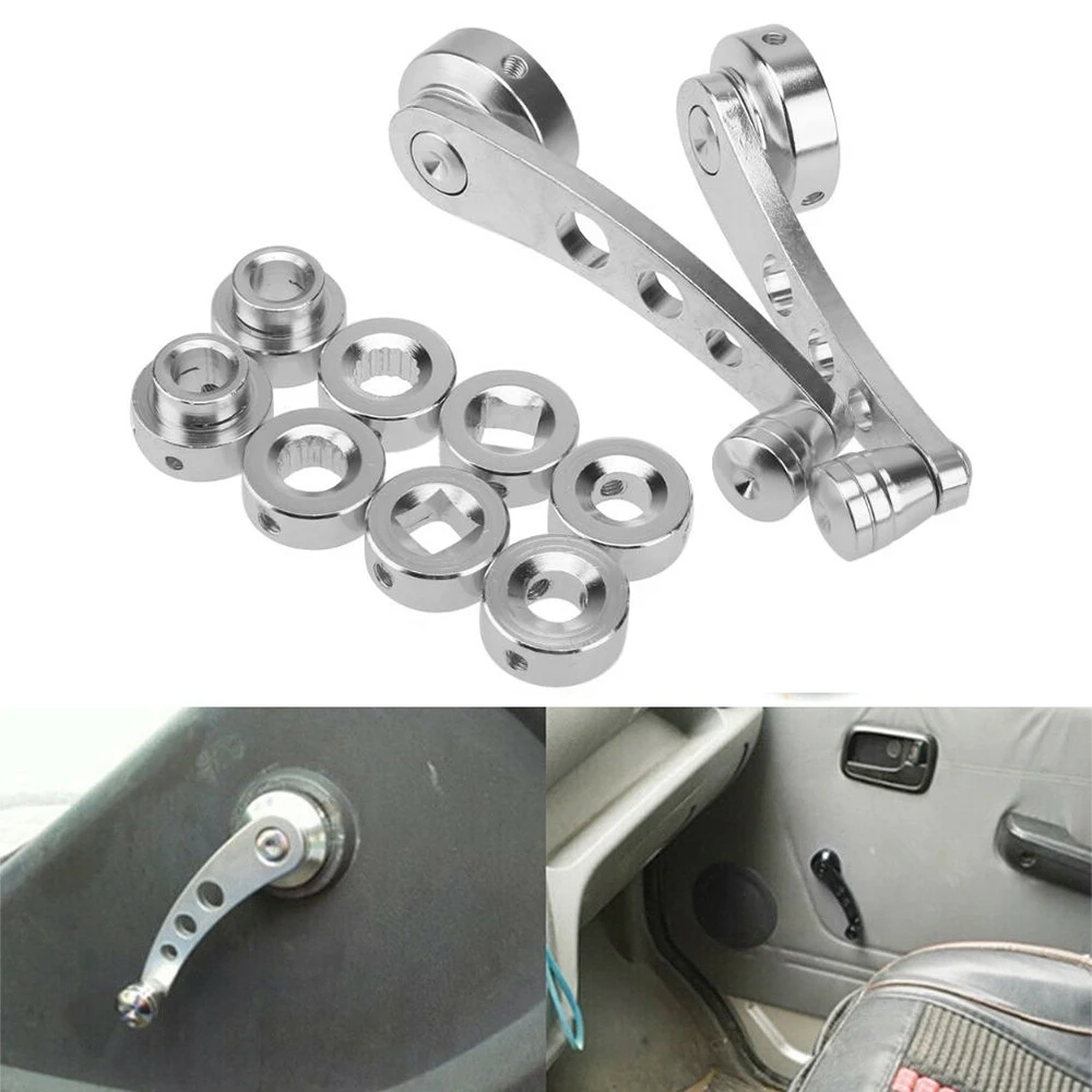 Universal Car Window Handle Winder Riser Replacement Winder Crank Riser Window Handles Aluminum Alloy