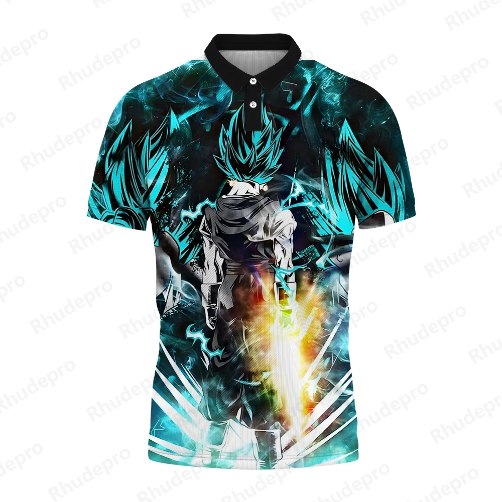 Y2k Japanese Anime Polo Shirts For Men Cosplay T-shirt Gift Short Sleeve Streetwear Oversized Tops Harajuku Style Clothes 5XL