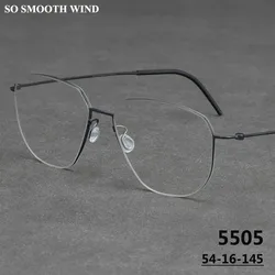 High Quality Denmark Brand Glasses Frame Pure Titanium Ultra Light 5505 Eyewear Men Woman Square Eyeglasses Spectacles Oculos