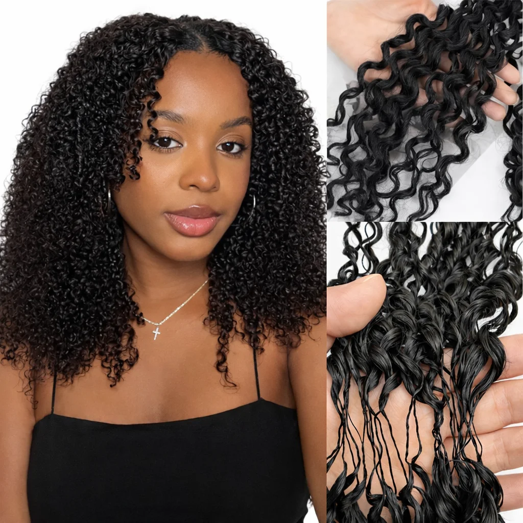 

Натуральные цветные кудрявые волосы для плетения крючком, бирманские кудри, предварительно разделенные, без узлов, с эффектом перьев, из натуральных человеческих волос для плетения косичек.