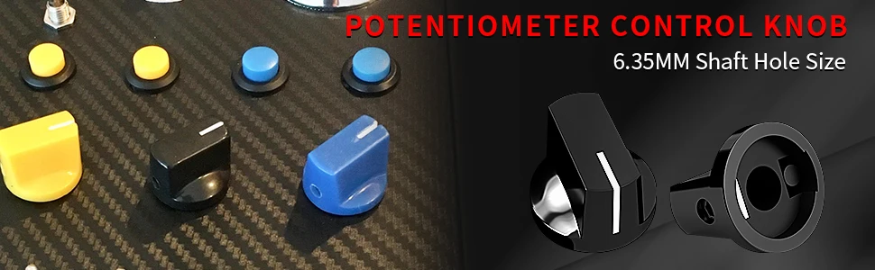 DaierTek 10 Stück Gitarrenpedalknöpfe 6,35 mm Davies 1510 Control AMP Effektpedalknopf 1/4 mit Stellschraube für E-Gitarrenknopf – Detail 2