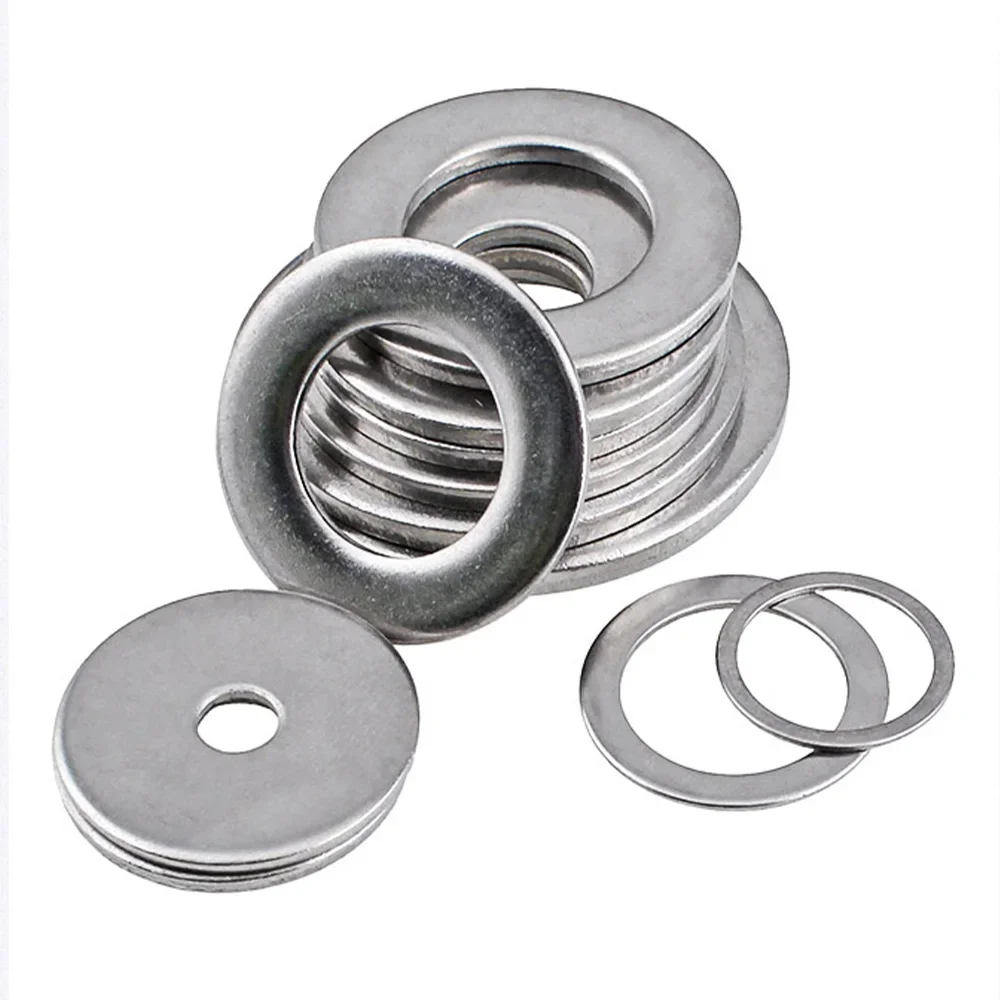 M6 M8 M10 304 Stainless Steel Sealing Flat Washer Large Size Over Wider Flat Gasket OD10//11/12/17/18/20/21/22/24/25/30-50mm