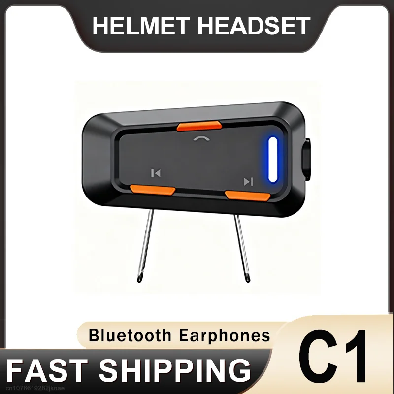 

C1 Гарнитура для мотоциклетного шлема Bluetooth 5,3 Беспроводные наушники для верховой езды с защитой от помех Мотоцикл Наушники громкой связи HD Микрофонный вызов