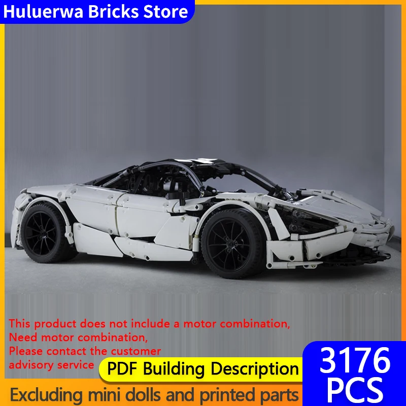 

Speed Racing Car Model MOC Building Bricks 720S Top Tier Sports Car Modular Technology Gifts Holiday Assemble Children Toys Suit
