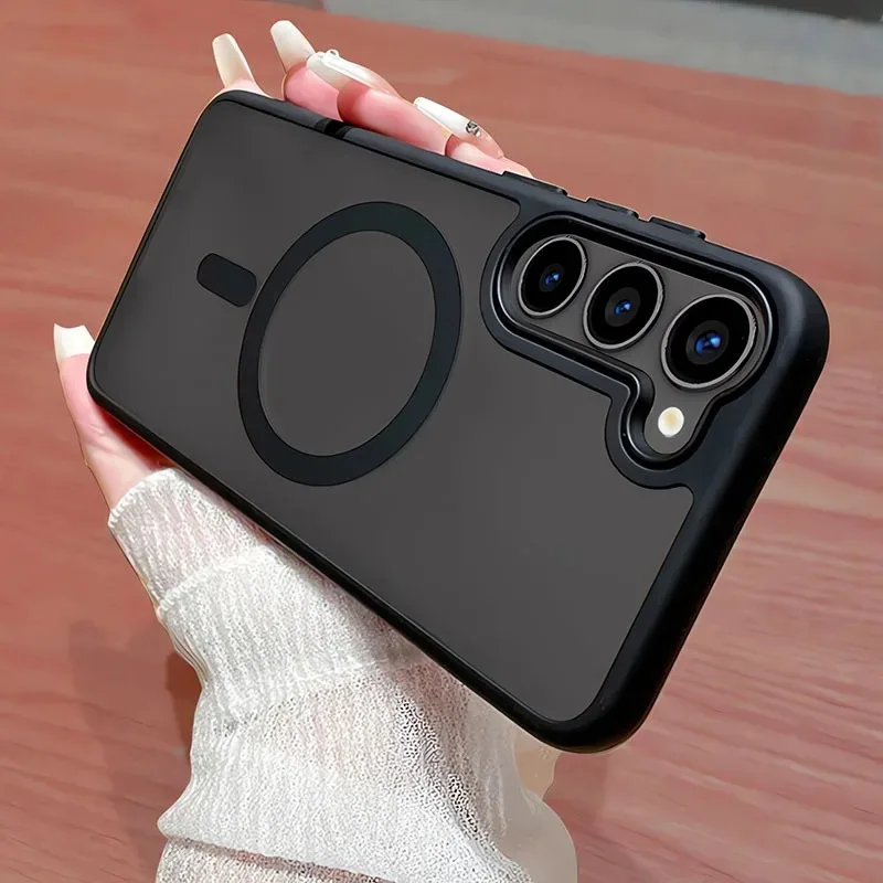 Luxuriöse, magnetische, durchscheinende Handyhülle für Samsung Galaxy S26 S25 S24 Ultra Plus mit MagSafe, kabellosem Laden und stoßfester Schutzhülle – Detail 1