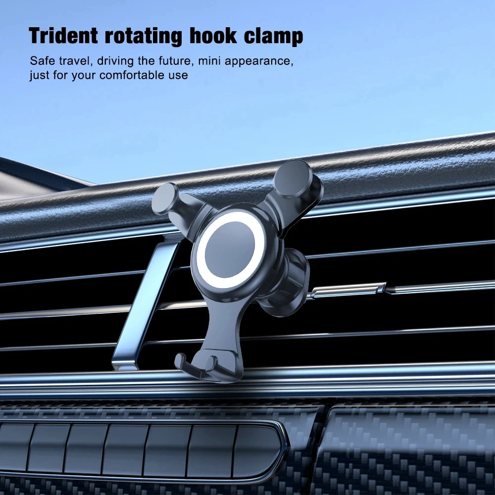 

1PCS Trident Rotating Hook Clip Car Air Vent Cell Phone Holder For All Smartphones Rotatable Car Universal Cell Phone Holder