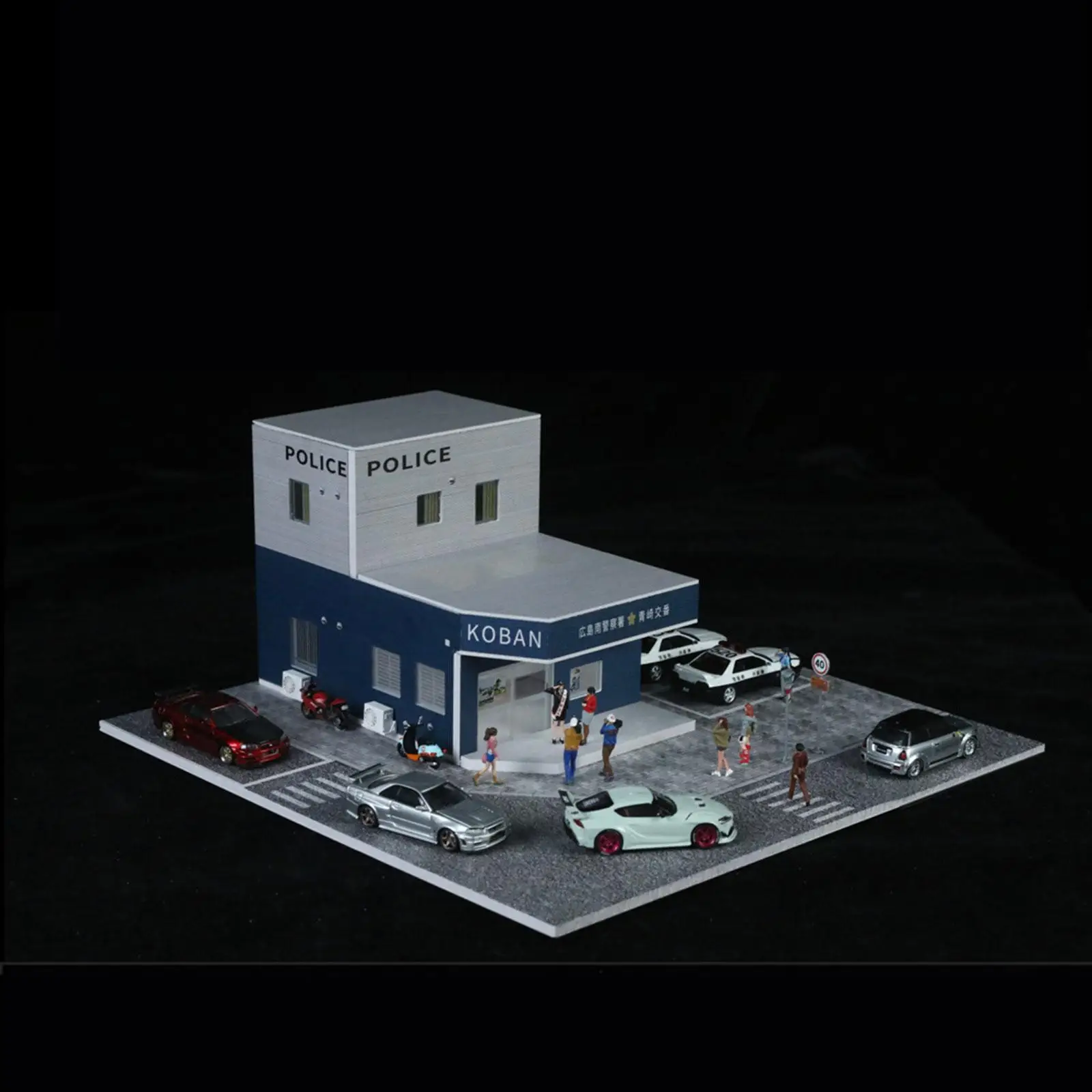 1/64 Car Garage Diorama Model DIY for Doll House Accessories DIY Scene Model