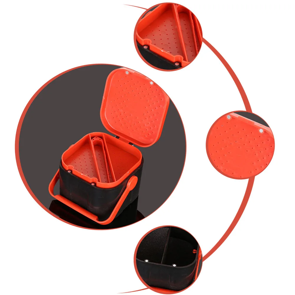 

Thickened Box Breathable Plastic Worms Container For Live Bait Storage Blood Worm Breeding Fishing Tackle Lightweight