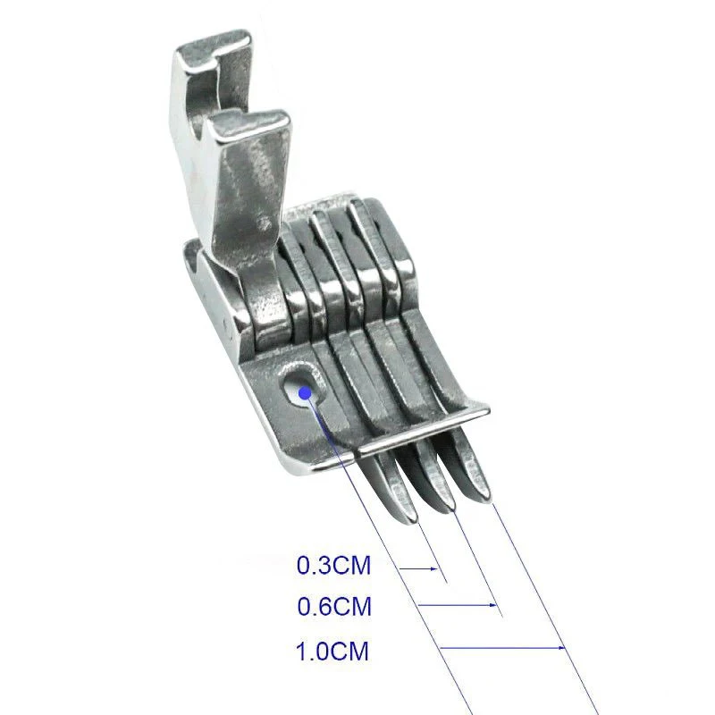1pc SP-18 Right Three Edge Guide Presser Foot For Industrial Single Needle Straight Lockstitch Sewing Machine Parts 0.3 0.6 1.0
