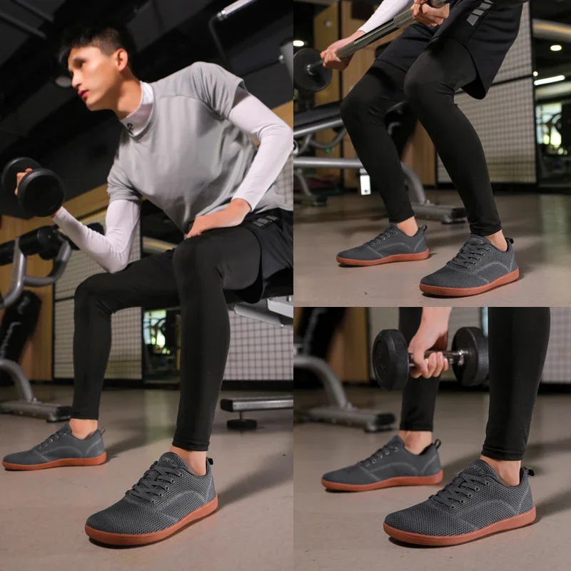 Sneakers larghe da uomo Zero Drop Sole rilassamento ottimale Cross-Trainer da uomo scarpe a piedi nudi e minimaliste Zero Drop Sole punta larga Box