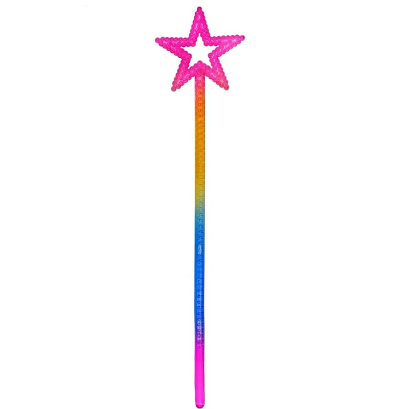 1Pcs Star Magic Wand Princess Angel Wand Sticks For Kids Golden Silver Star Wand Fairy For Girls Costume Birthday Party Wedding