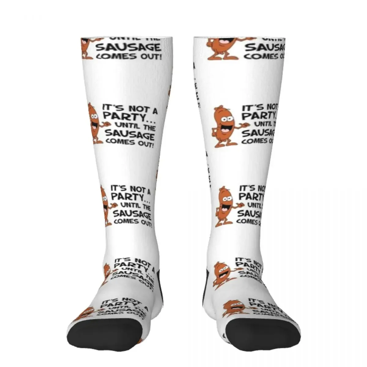 

It's Not A Party Until The Sausage Comes Out Cartoon Socks funny sock FASHION snow christmas gifts Men's Socks Women's