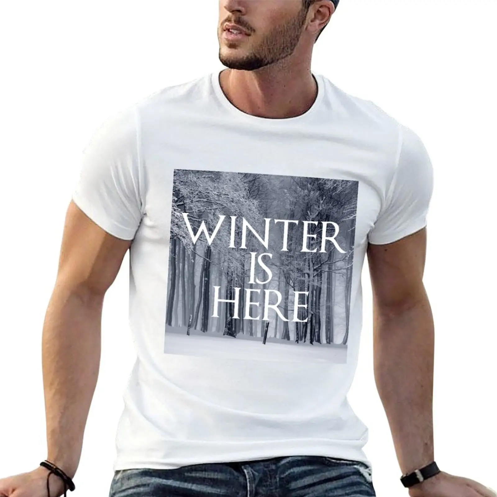 Winter Is Here Trees by UpToDate T-Shirt graphic t shirts for man man t shirt cotton T-Shirt