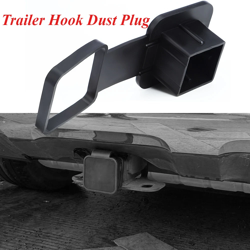 1pc Trailer Hook Dust Plug Off-Road Vehicle 2inch Towing Cover Square Mouth Protective Auto Parts Car Blockage Cover Refit 80mm