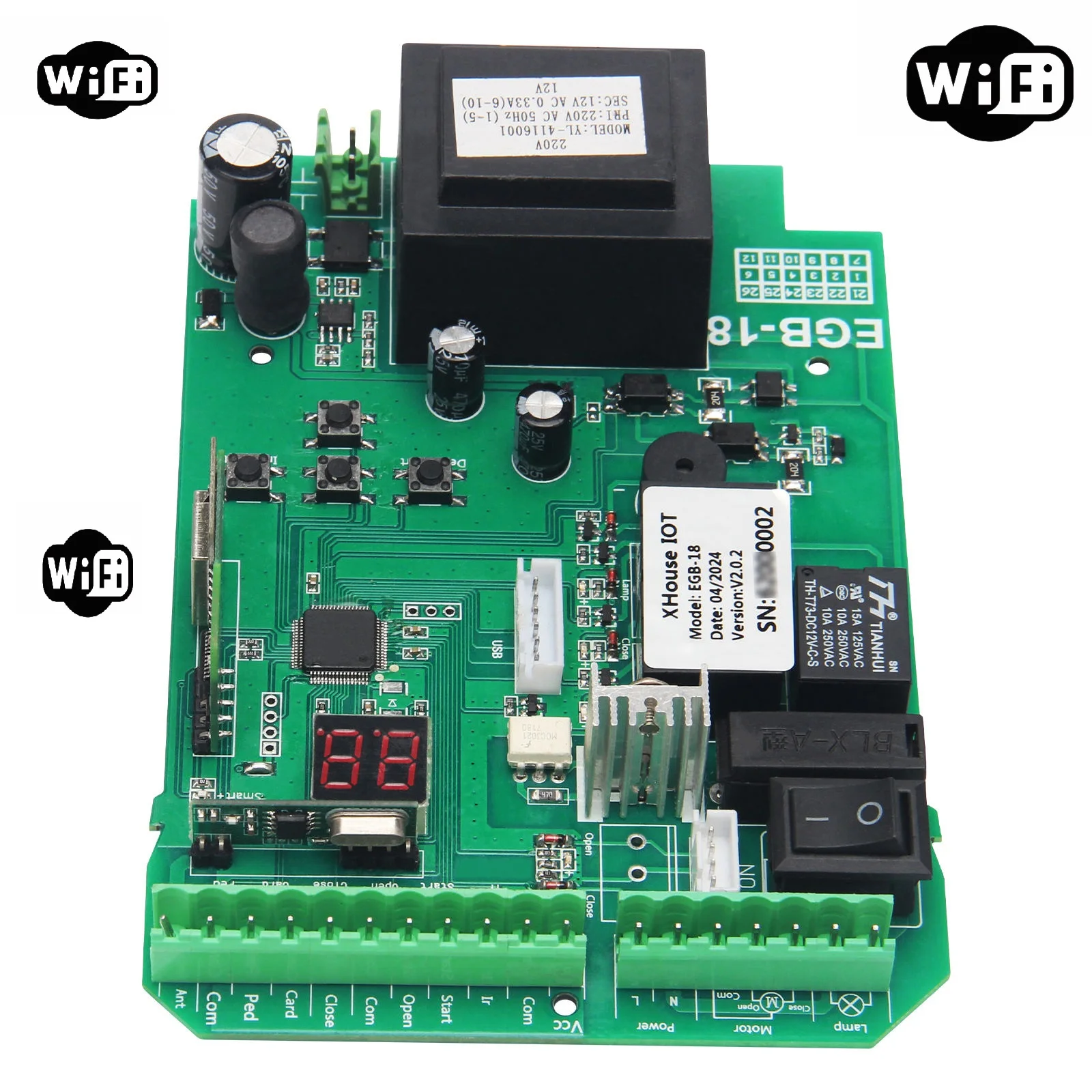 220V or 110V Smart Home Gate motor EGB-18 PCB Sliding Gate Opener Control Board controller card plate