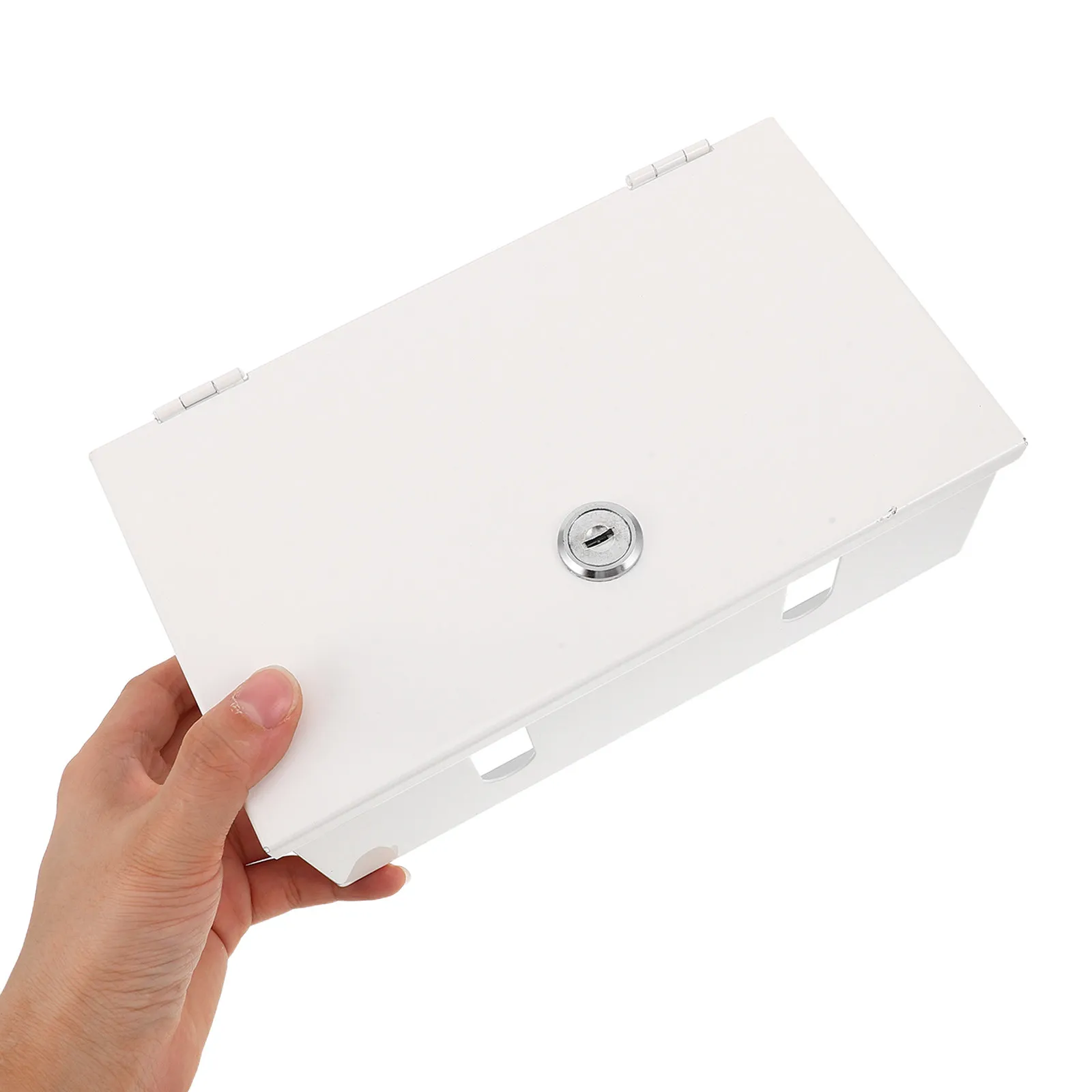 Surface Mount 2-Gang Rectangular Waterproof Lock Box Lockable Electrical Outlet Box Protective Outdoor Enclosure for Wall