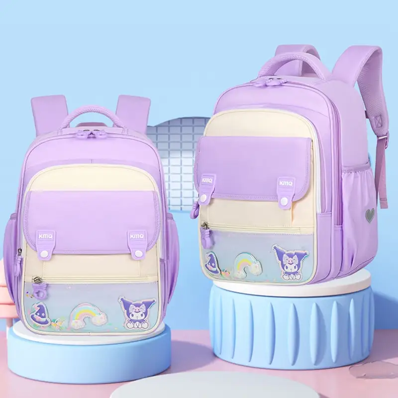 

Sanrioed Backpack Kuromi Cinnamoroll Cartoon Anime My Melody Pom Pom Purin Cute Blue Schoolbag Girl Boy Shoulder Bag Gift
